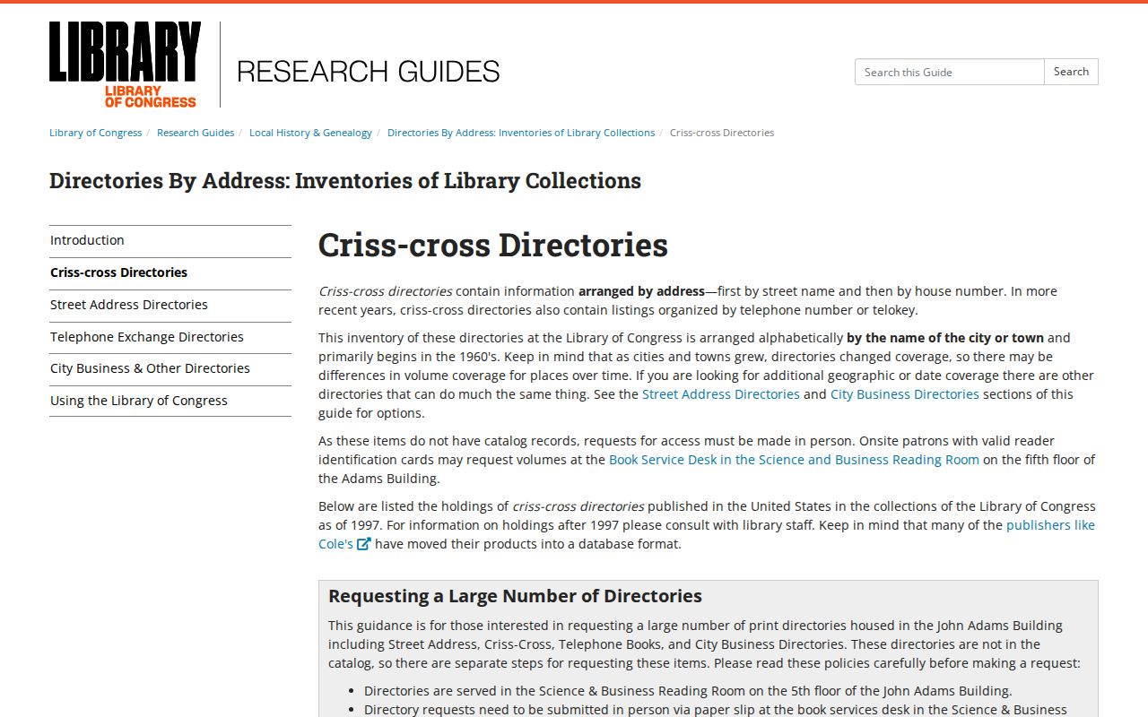 Corsicana city directory criss-cross address directory guide