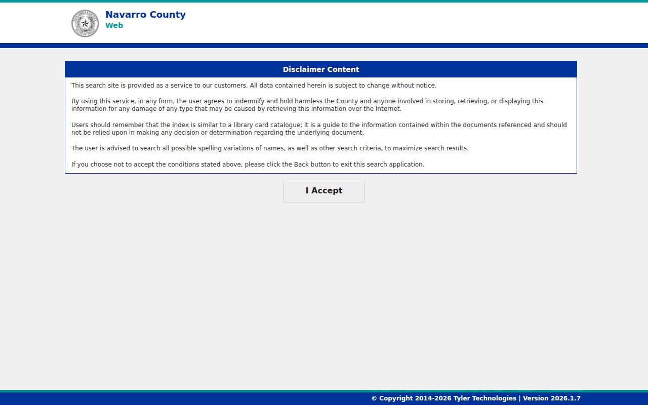 Corsicana residents directory Navarro County deed index entry